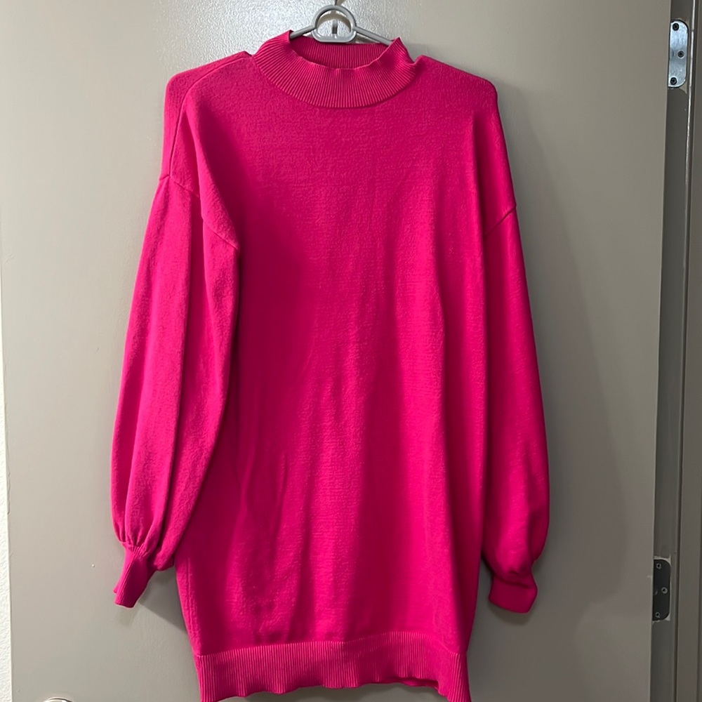 Forever 21 - pink long sleeved sweater dress